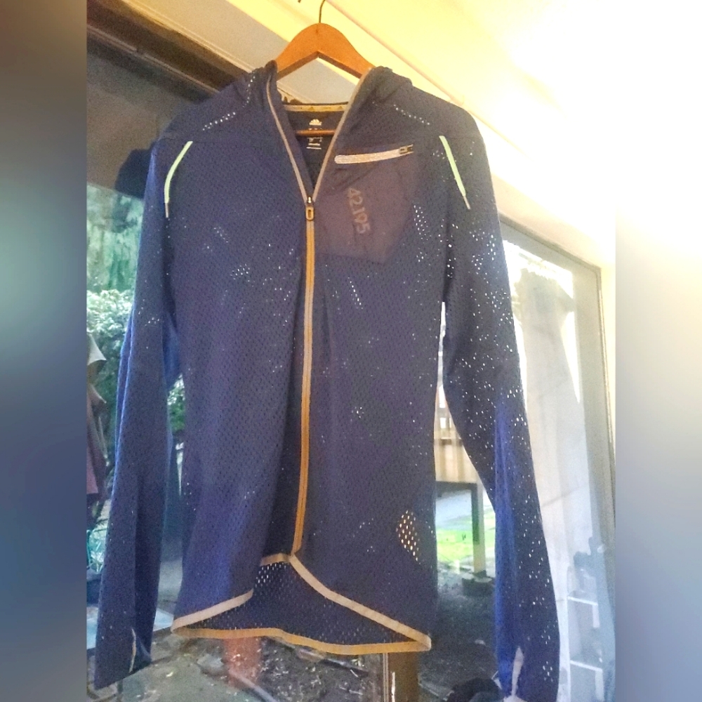 Adidas blue running jacket